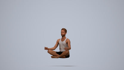 realistic 3D people man sport, render-ready for V-Ray and Corona, FBX OBJ, top-down view render
