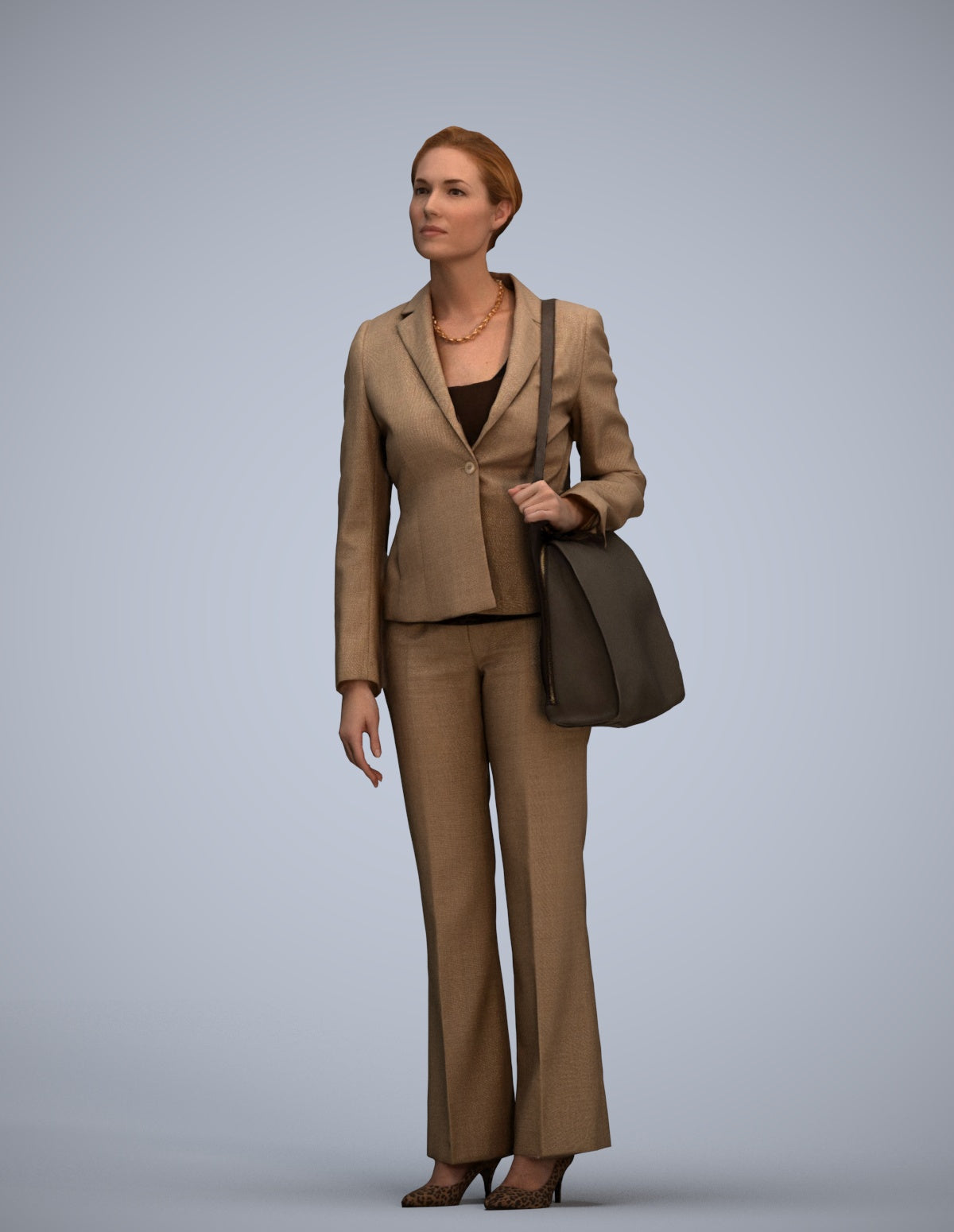 scanned 3D woman business mix, photogrammetry people for Enscape and V-Ray