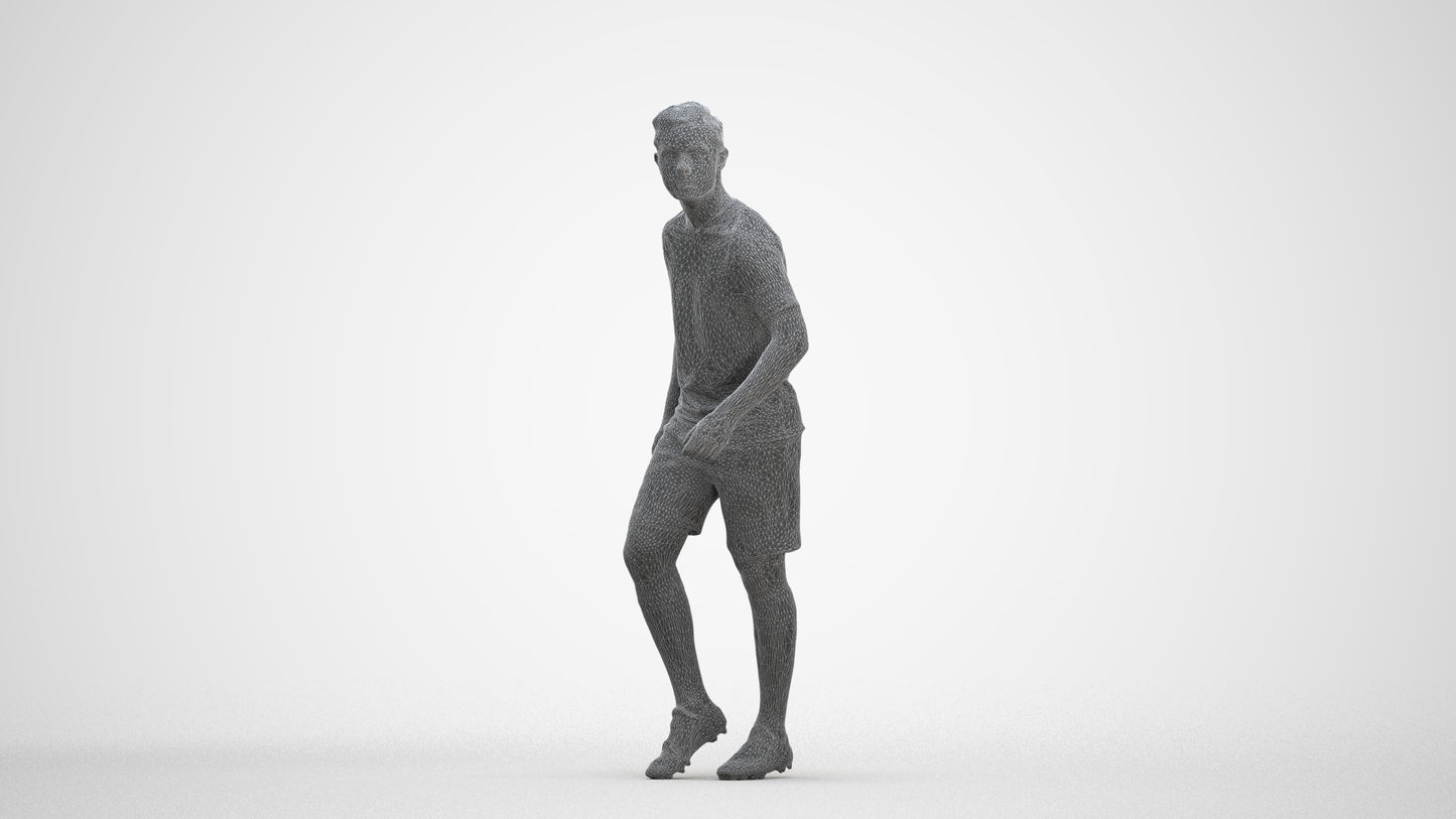 scanned 3D boy sport, photogrammetry people for Enscape and V-Ray, three-quarter front view render