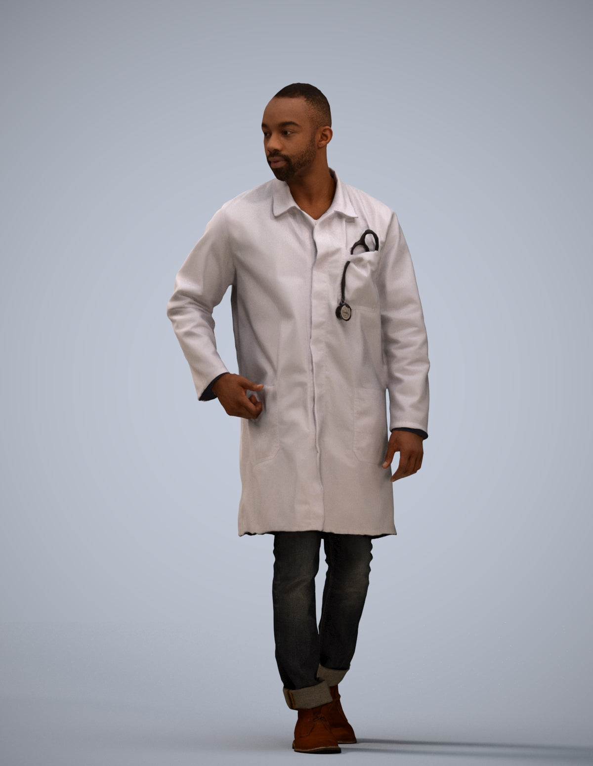 3D human model man medical, photogrammetry scanned person for archviz