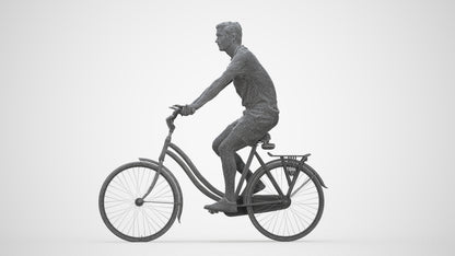3D human model man casual mix, photogrammetry scanned person for archviz, wireframe back view
