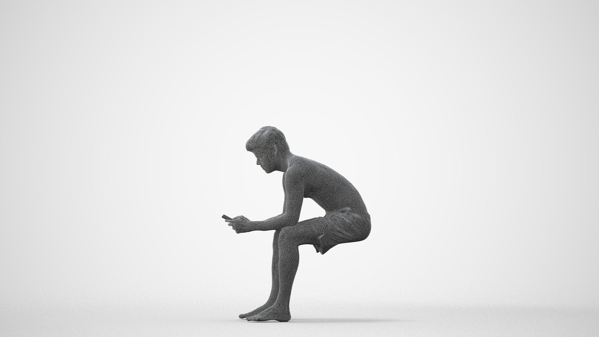 scanned 3D man pool, photogrammetry people for Enscape and V-Ray, square thumbnail