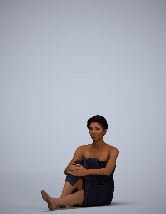 3D scanned woman sport, photorealistic archviz people for Enscape and SketchUp