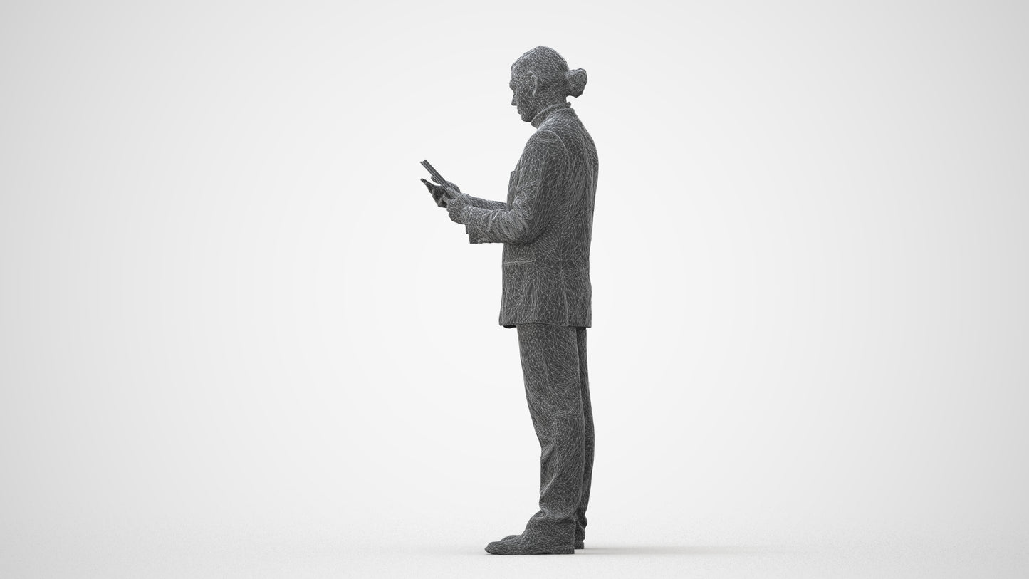 realistic 3D man business, scanned archviz people for Blender and 3ds Max, square thumbnail
