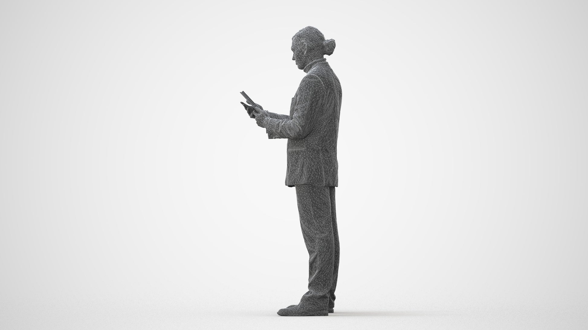realistic 3D man business, scanned archviz people for Blender and 3ds Max, square thumbnail