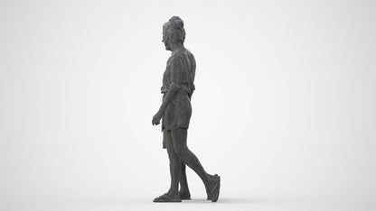 scanned 3D woman casual couple, photogrammetry people for Enscape and V-Ray, square thumbnail