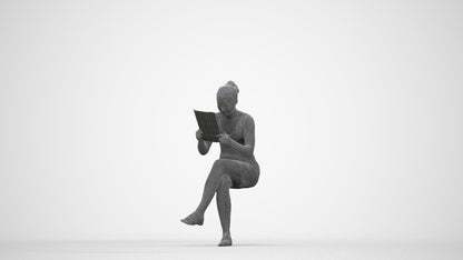 realistic 3D people girl casual kids, render-ready for V-Ray and Corona, FBX OBJ, wireframe back view