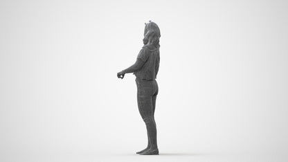 photogrammetry 3D woman casual standing, realistic human model archviz FBX, square thumbnail