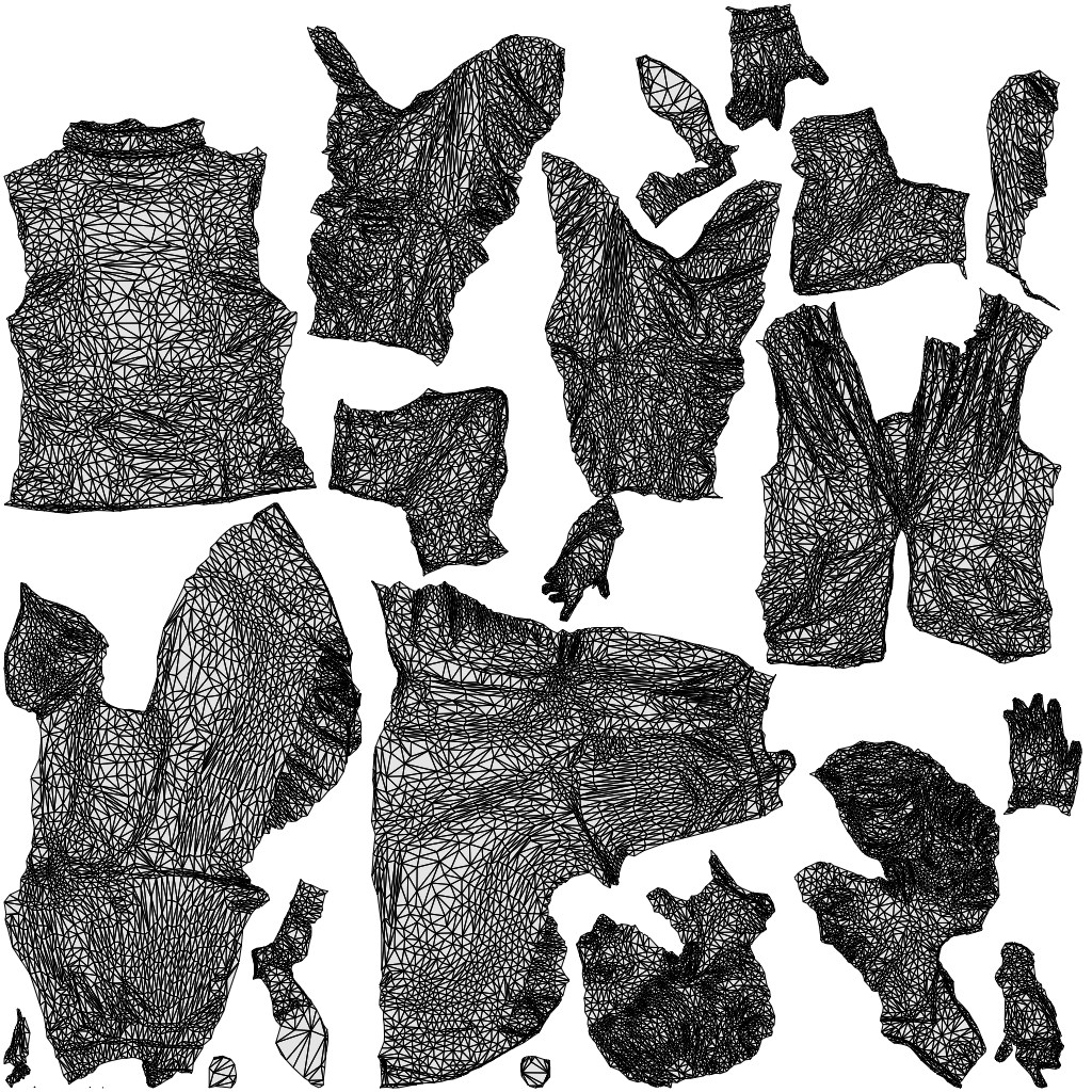 3D human model woman business, photogrammetry scanned person for archviz, wireframe top-down view