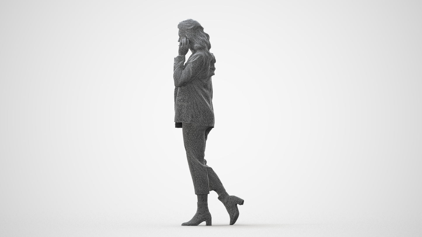 3D scanned woman business, photorealistic archviz people for Enscape and SketchUp, square thumbnail