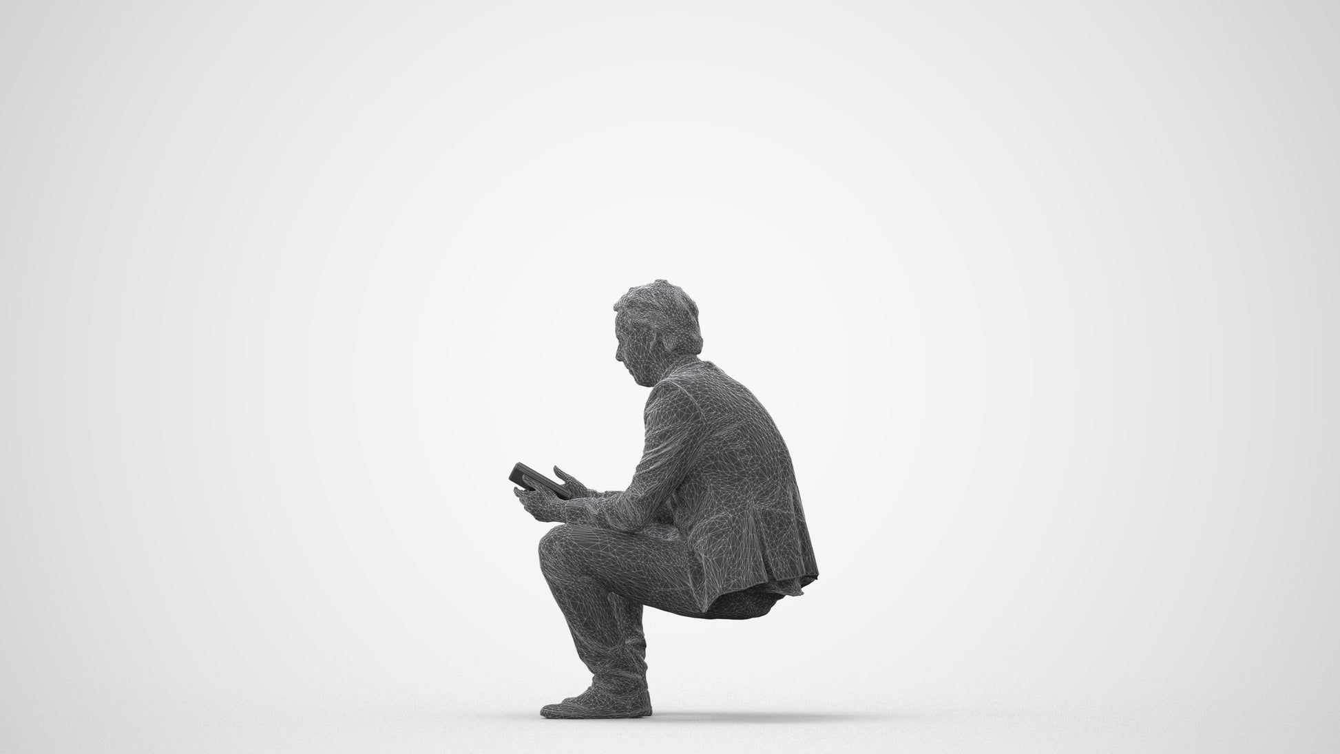realistic 3D man business, scanned archviz people for Blender and 3ds Max, square thumbnail