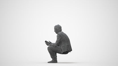 realistic 3D man business, scanned archviz people for Blender and 3ds Max, square thumbnail