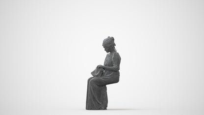3D people model woman casual standing, scanned human for 3ds Max rendering, square thumbnail