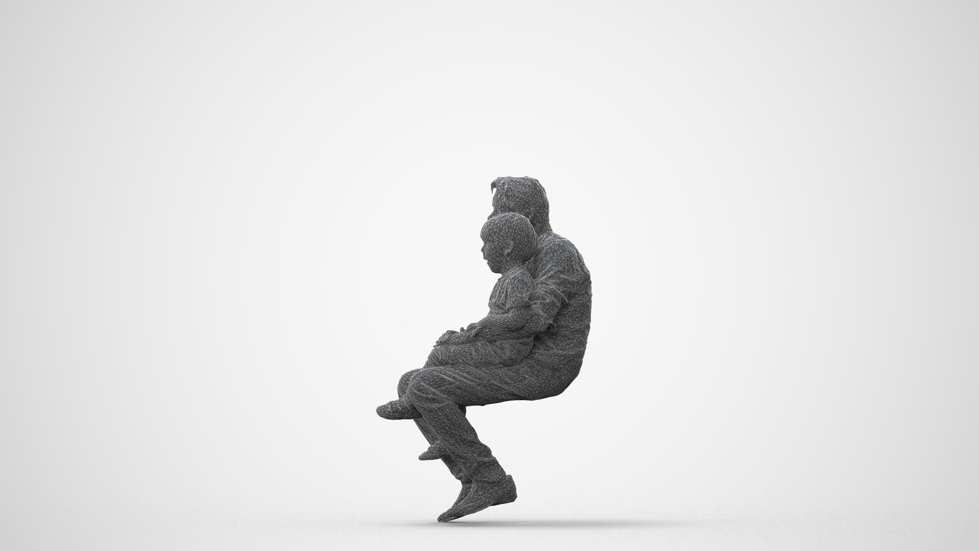 3D people model boy casual kids, scanned human for 3ds Max rendering, square thumbnail