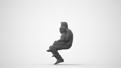 3D people model boy casual kids, scanned human for 3ds Max rendering, square thumbnail