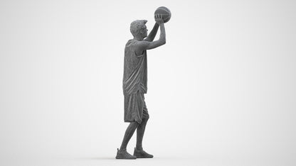 3D people model man sport, scanned human for 3ds Max rendering, wireframe side view