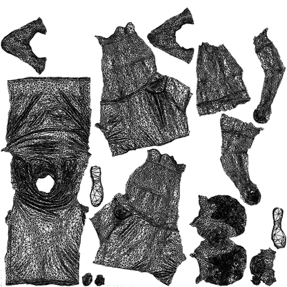 realistic 3D man sport, scanned archviz people for Blender and 3ds Max, wireframe top-down view