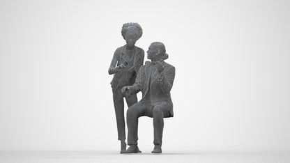 realistic 3D people woman business, render-ready for V-Ray and Corona, FBX OBJ, wireframe back view