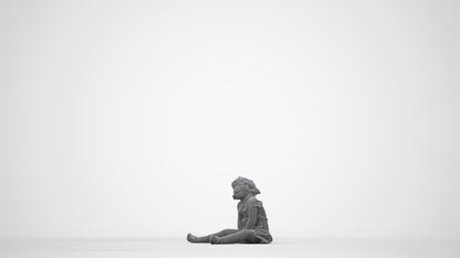 realistic 3D girl kids, scanned archviz people for Blender and 3ds Max, wireframe back view