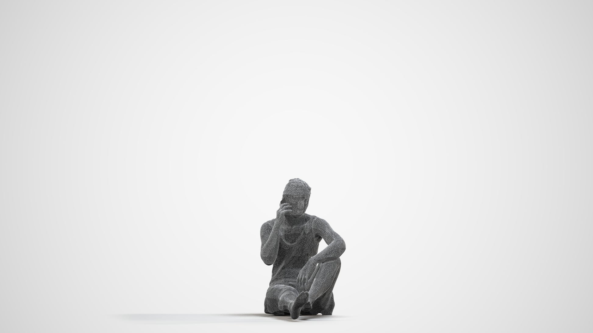 realistic 3D people woman sport pool, render-ready for V-Ray and Corona, FBX OBJ, wireframe side view