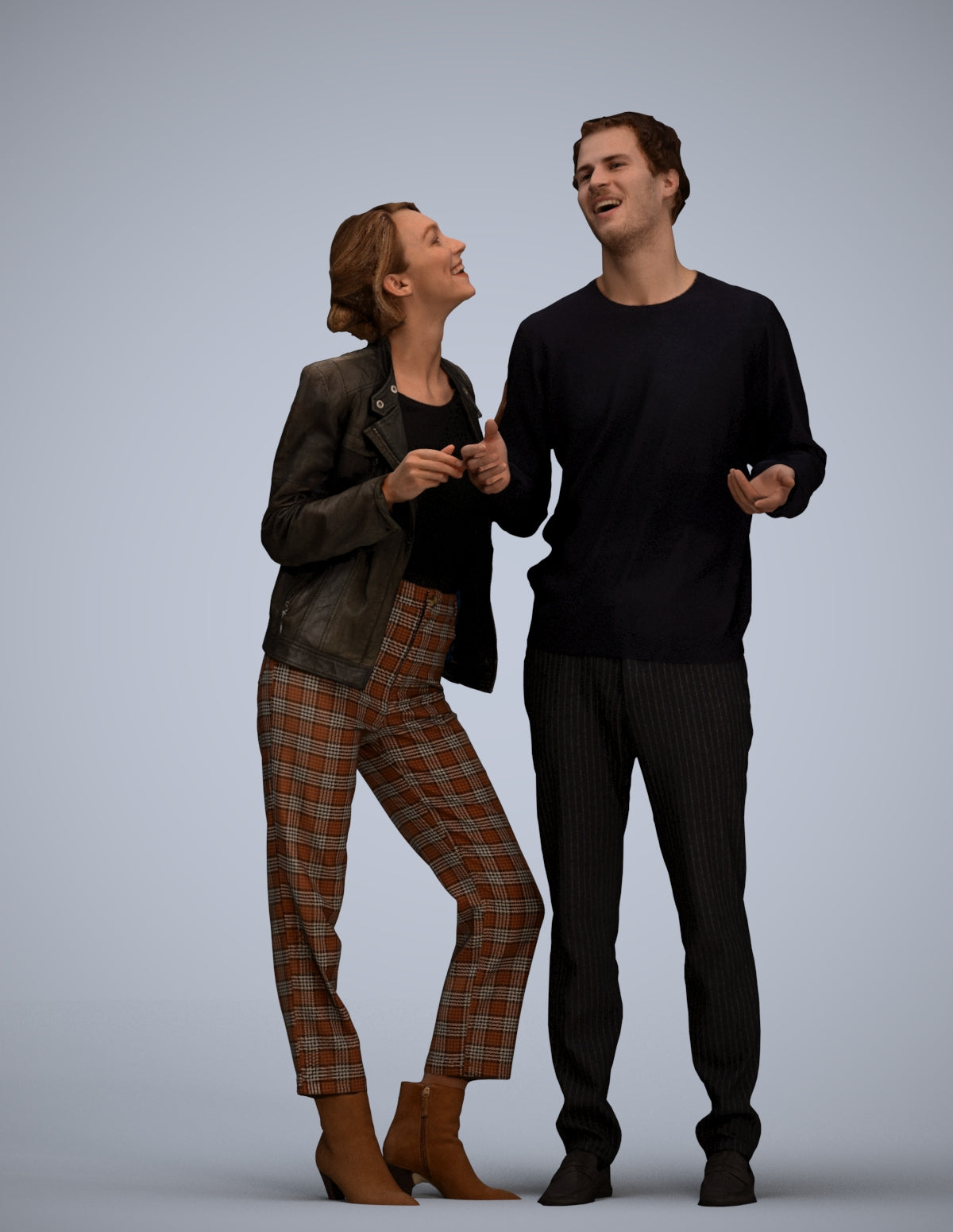 scanned 3D senior woman business shopping, photogrammetry people for Enscape and V-Ray