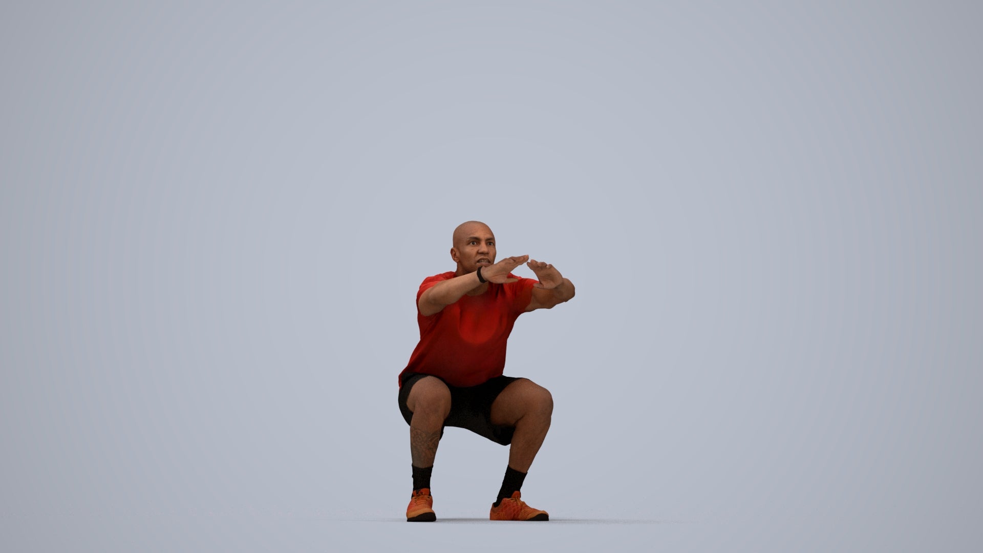 photogrammetry 3D man sport, realistic human model archviz FBX, top-down view render