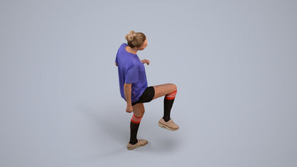 realistic 3D woman sport, scanned archviz people for Blender and 3ds Max, back view render