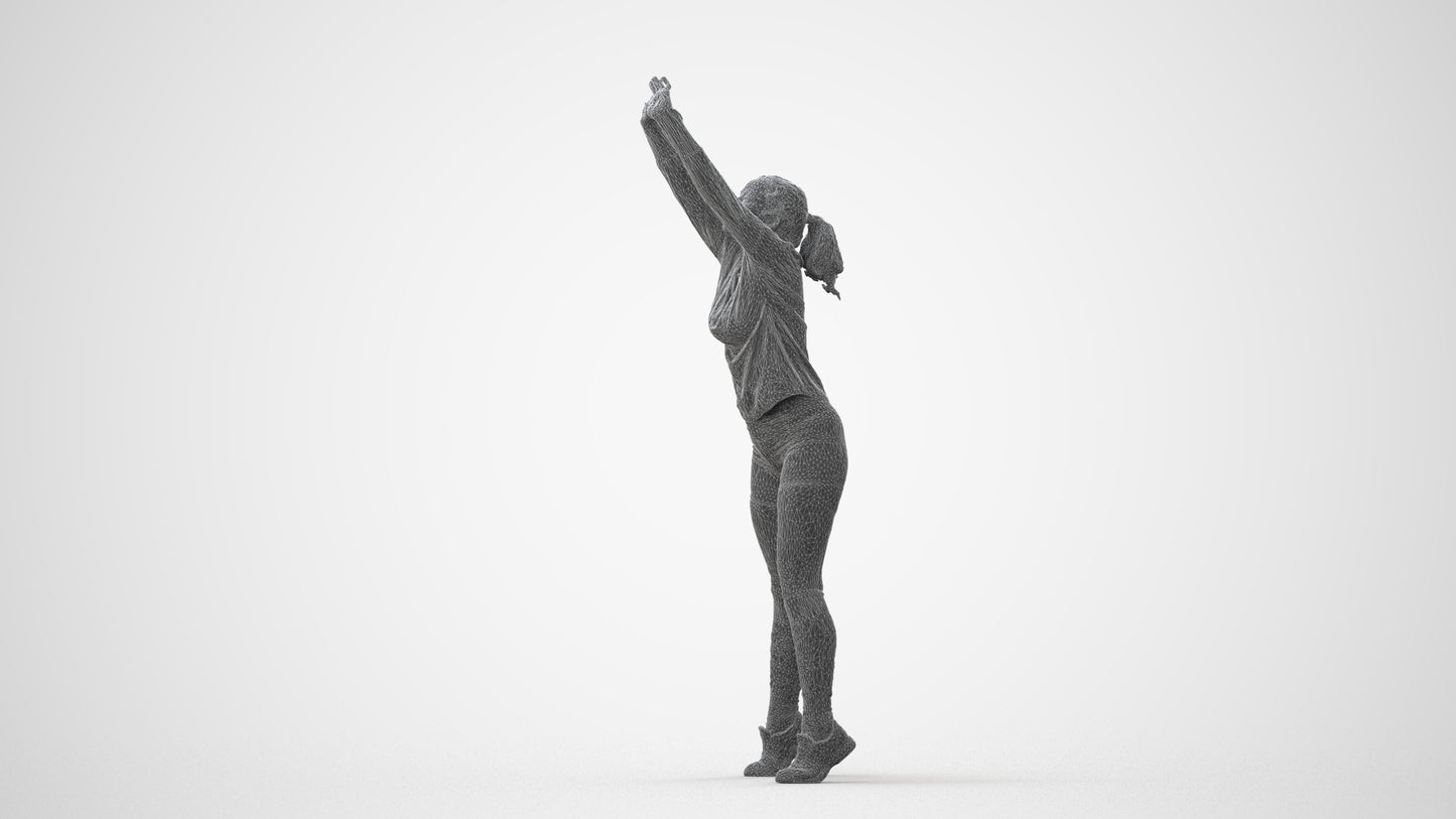 3D scanned woman sport, photorealistic archviz people for Enscape and SketchUp, square thumbnail
