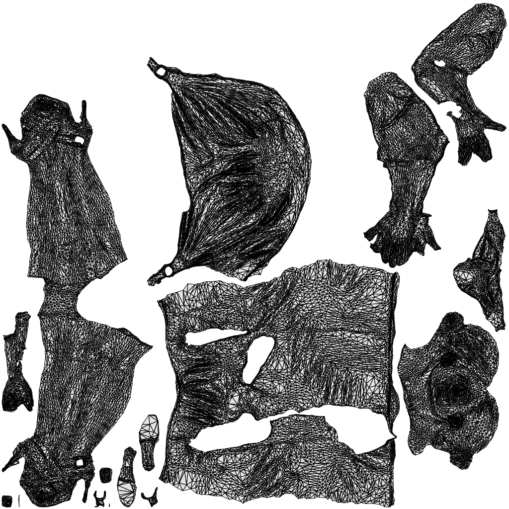 3D people model woman business standing, scanned human for 3ds Max rendering, wireframe top-down view