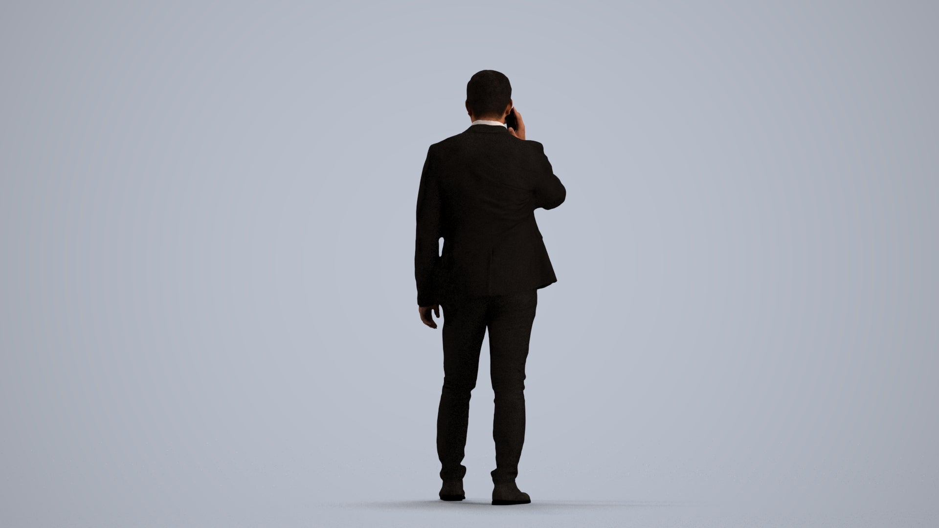 scanned 3D man business, photogrammetry people for Enscape and V-Ray, front view render