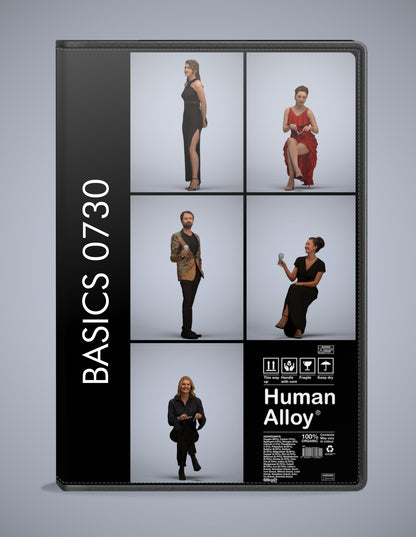 photogrammetry 3D people formalaffairs collection, 5 realistic human models archviz FBX