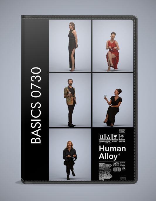 photogrammetry 3D people formalaffairs collection, 5 realistic human models archviz FBX