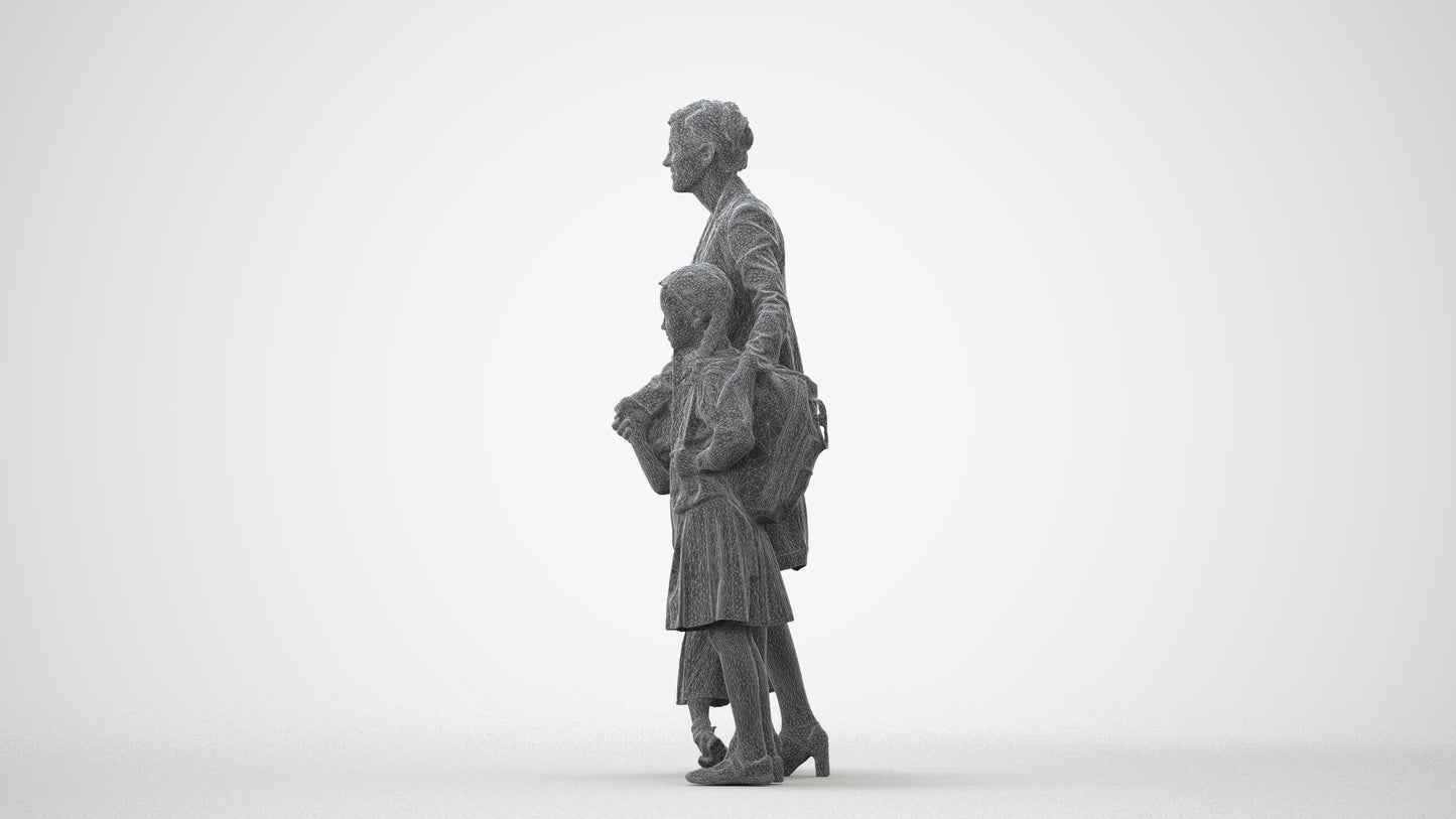 photogrammetry 3D girl kids, realistic human model archviz FBX, square thumbnail