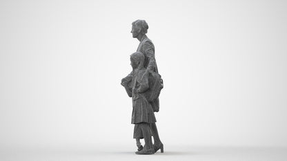 photogrammetry 3D girl kids, realistic human model archviz FBX, square thumbnail