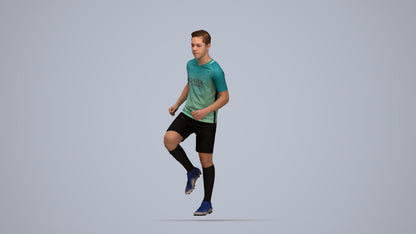 scanned 3D boy sport, photogrammetry people for Enscape and V-Ray, top-down view render