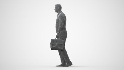 realistic 3D people man business walking, render-ready for V-Ray and Corona, FBX OBJ, square thumbnail
