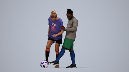 scanned 3D woman sport, photogrammetry people for Enscape and V-Ray, top-down view render