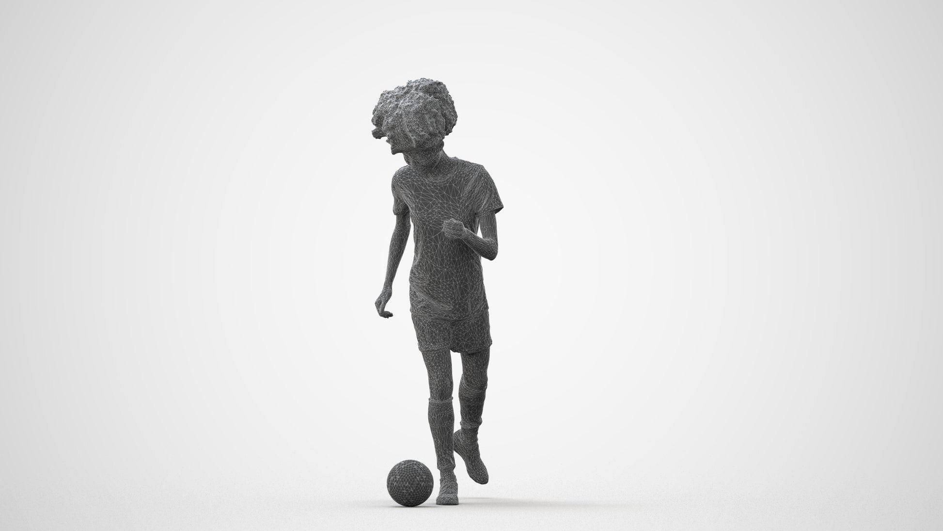 3D people model woman sport, scanned human for 3ds Max rendering, square thumbnail