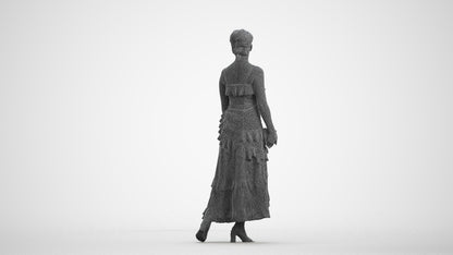 photogrammetry 3D woman formal formalaffairs, realistic human model archviz FBX, wireframe front view