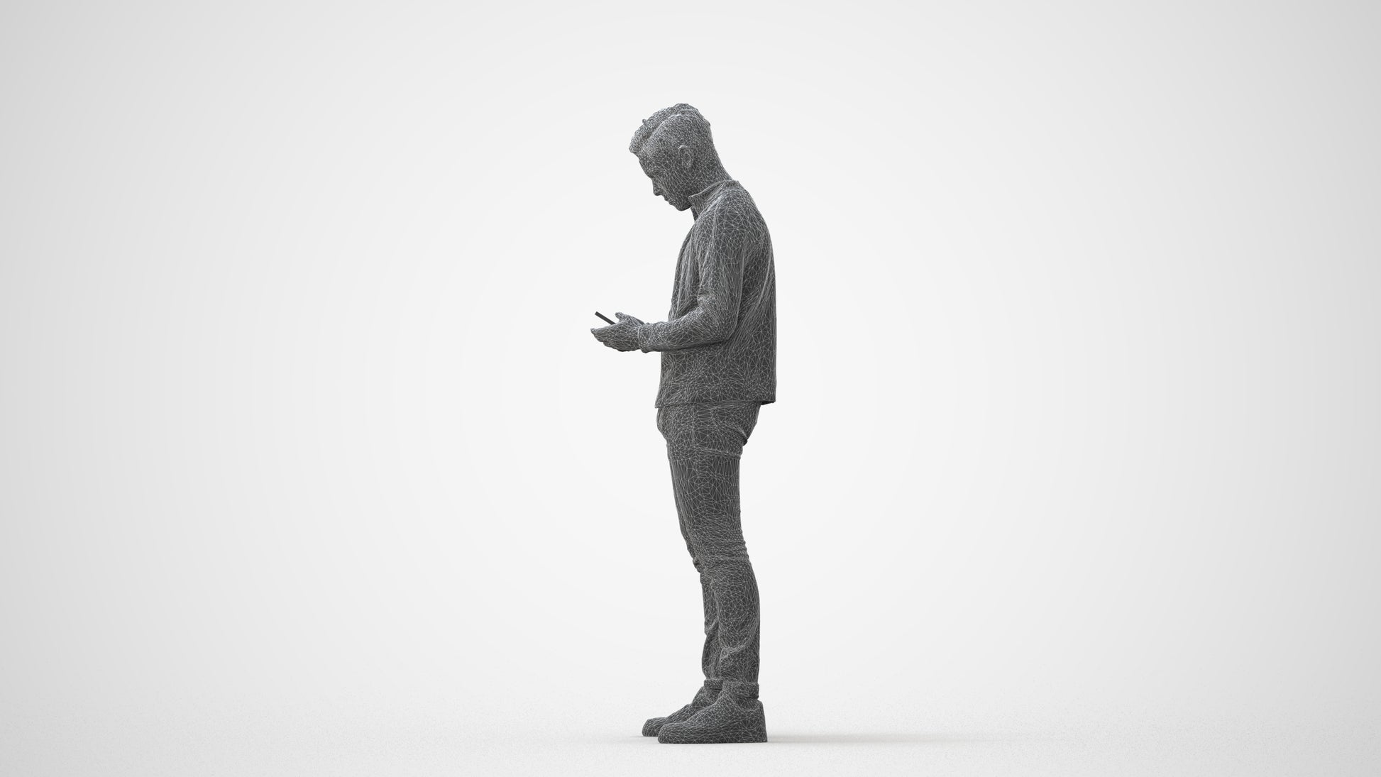 scanned 3D boy casual kids, photogrammetry people for Enscape and V-Ray, square thumbnail