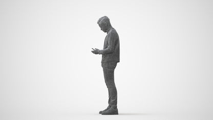 scanned 3D boy casual kids, photogrammetry people for Enscape and V-Ray, square thumbnail