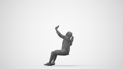 3D people model woman casual sitting, scanned human for 3ds Max rendering, square thumbnail