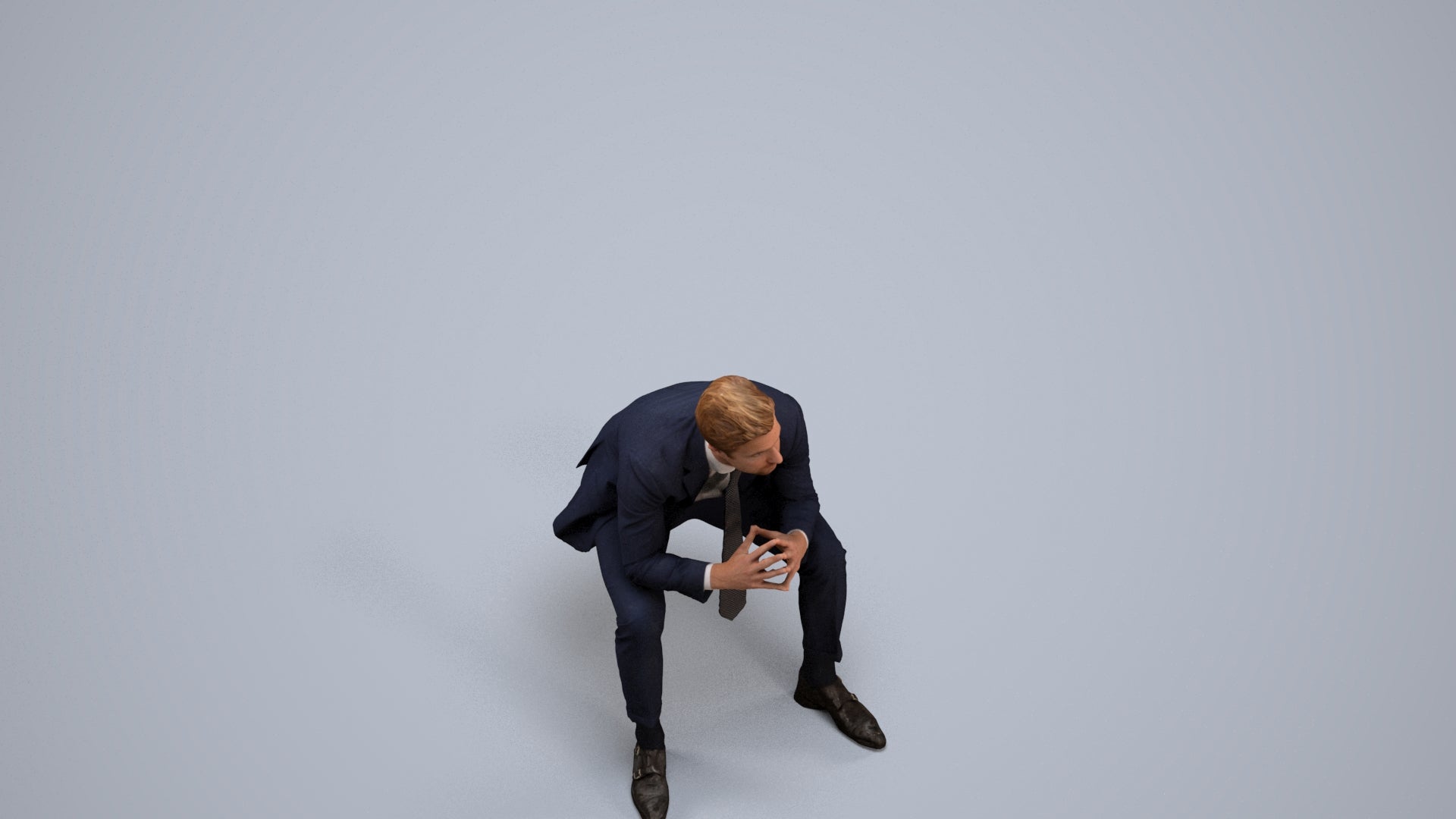realistic 3D people man business, render-ready for V-Ray and Corona, FBX OBJ, back view render