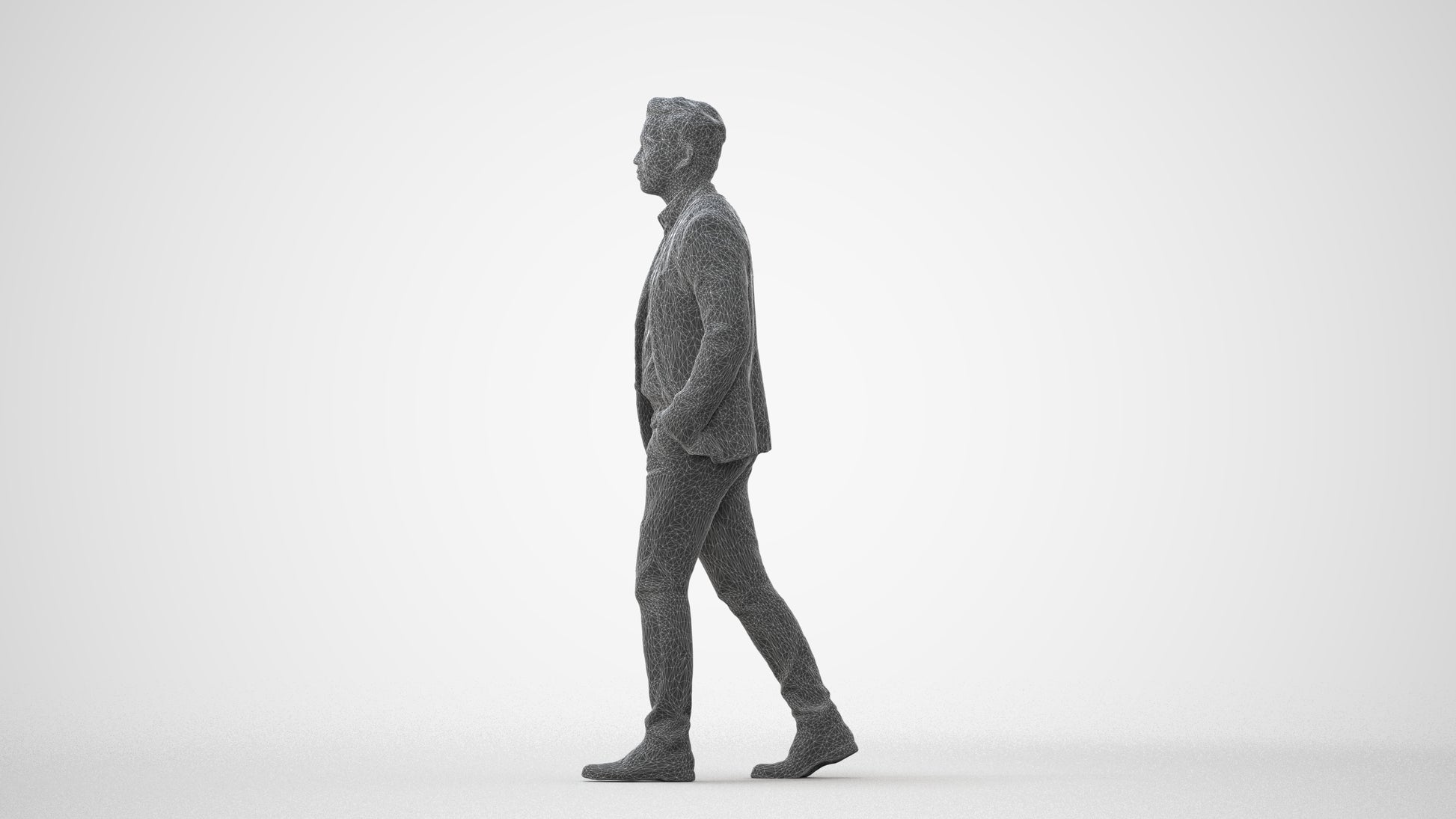 photogrammetry 3D man business, realistic human model archviz FBX, square thumbnail