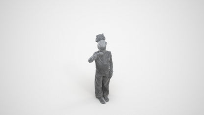 realistic 3D girl kids, scanned archviz people for Blender and 3ds Max, wireframe three-quarter view