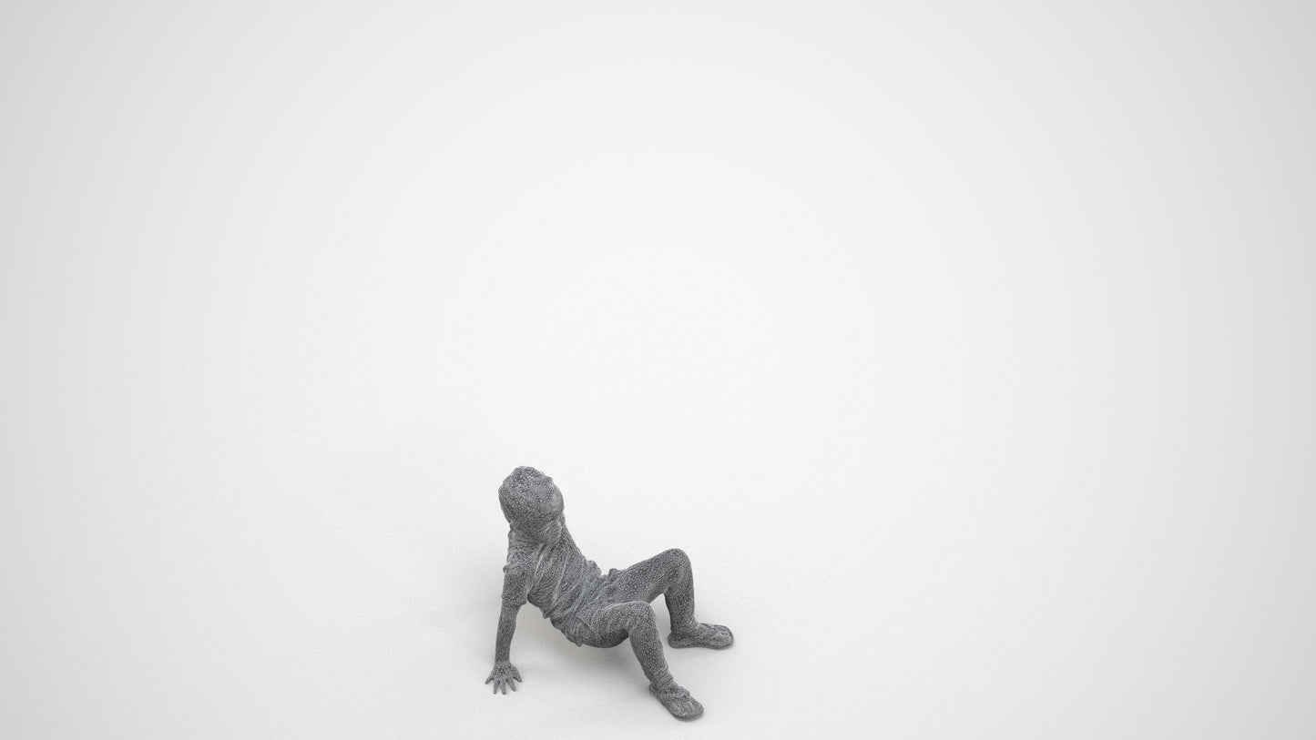 realistic 3D boy casual kids, scanned archviz people for Blender and 3ds Max, wireframe three-quarter view