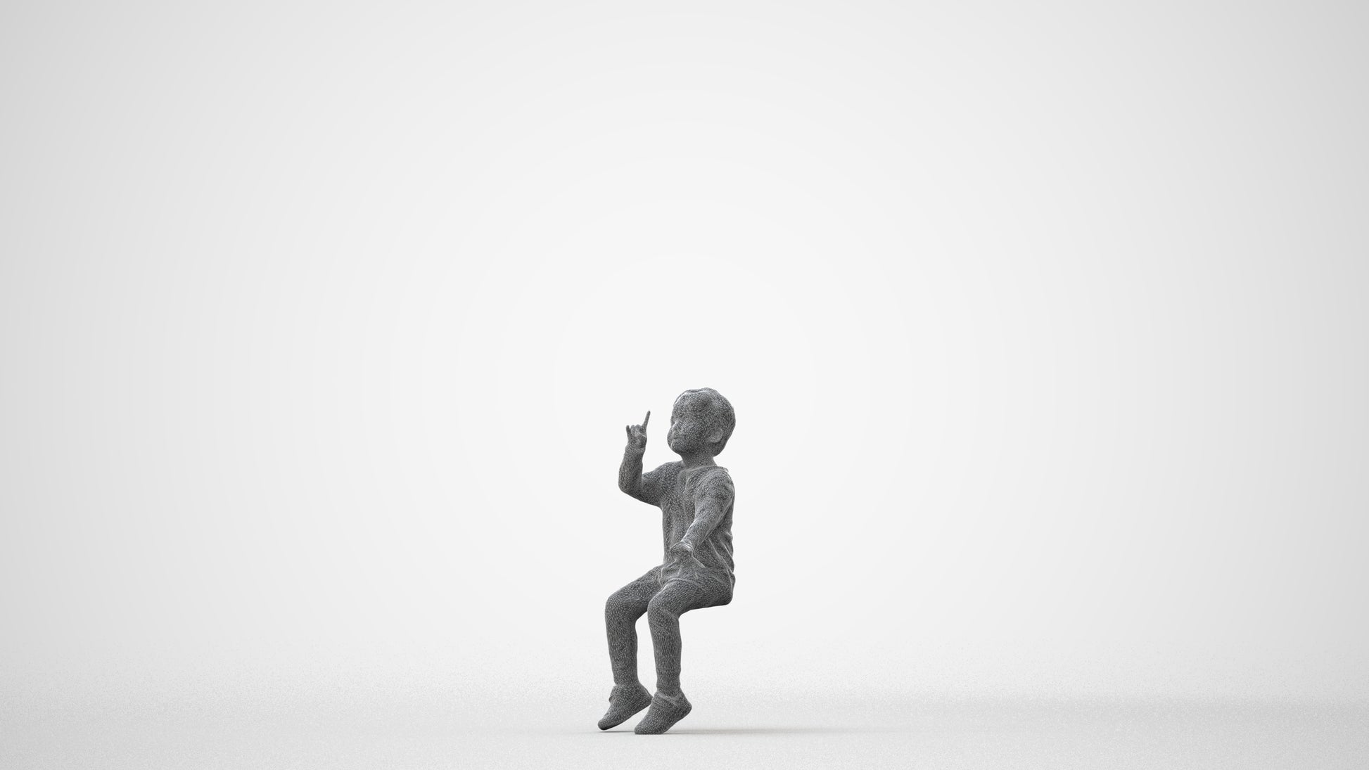 scanned 3D boy casual kids, photogrammetry people for Enscape and V-Ray, square thumbnail