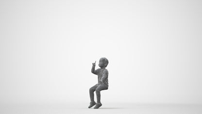 scanned 3D boy casual kids, photogrammetry people for Enscape and V-Ray, square thumbnail