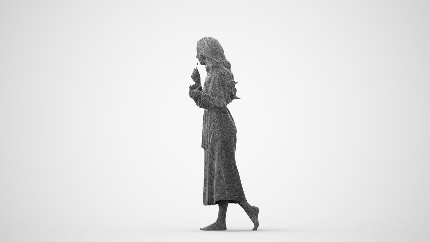 scanned 3D woman casual sport, photogrammetry people for Enscape and V-Ray, square thumbnail