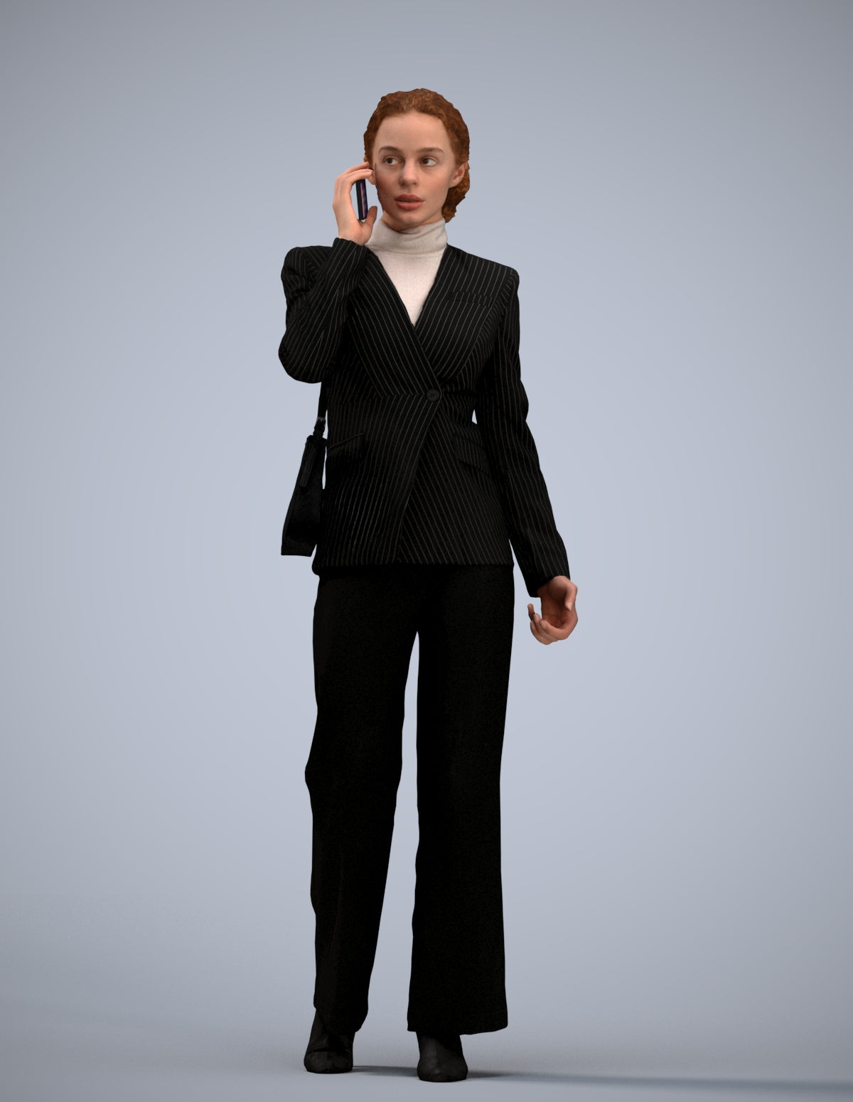 scanned 3D woman business, photogrammetry people for Enscape and V-Ray